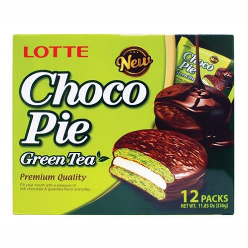 Lotte Choco Pie-Green Matcha Pack of 12 