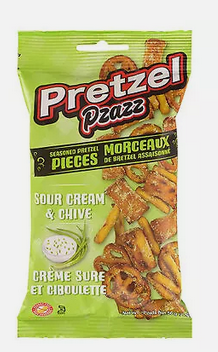 Pretzel Pzazz Seasoned Pretzel Pieces, Sour Cream & Chive : 56g