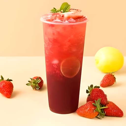 Strawberry Bubble Fruit Tea  