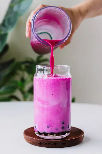 Dragon fruit Bubble Fruit Tea 