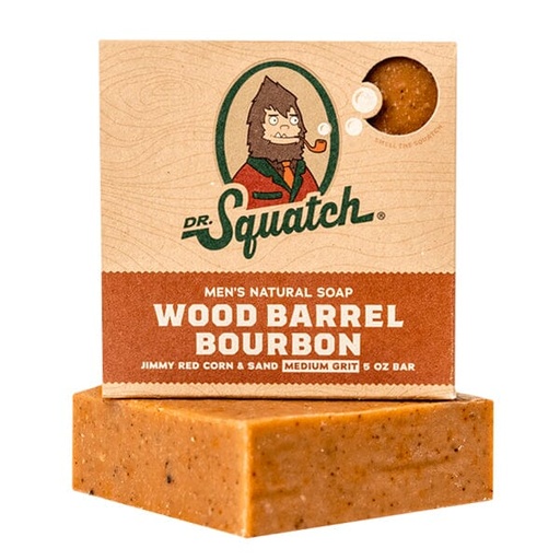 Dr. Squatch Bar Soap Wood Barrel Bourbon