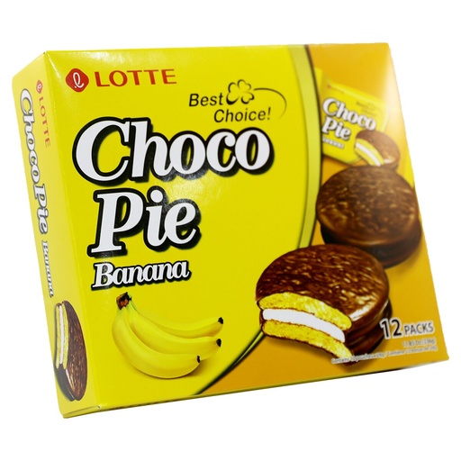 Lotte Choco Pie- Banana Pack of 12